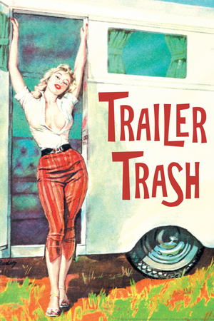 Trailer Trash Woman Outside RV Camper Funny Plastic Sign Plastic Sign