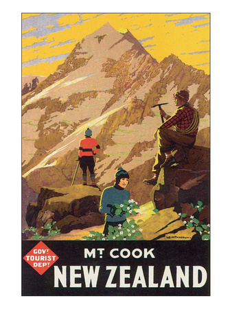 Mt. Cook, New Zealand Posters by L. C. Mitchell