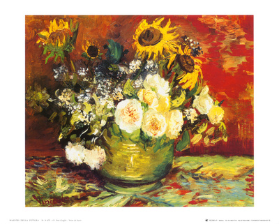 flowers in vase van gogh. Vase of Flowers Art Print