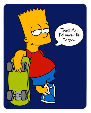 The Simpsons Bart Poster Card