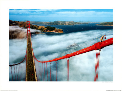 Modern  Frames  Francisco on Golden Gate Bridge  San Francisco Posters By Roger Ressmeyer