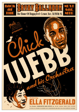 Chick Webb and Ella Fitzgerald at the Savoy Ballroom, New York City, 1935 Posters by Dennis Loren