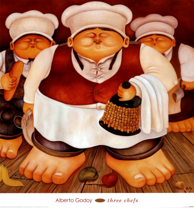 Three Chefs Prints by Alberto