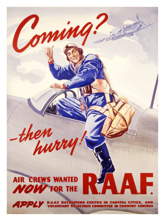 Vintage WII R A.F. Recruit Poster Lámina giclée