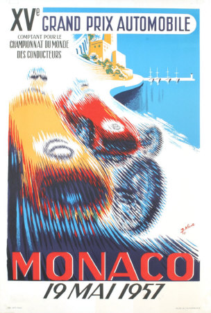 monaco grand prix posters. Monaco Grand Prix, 1957 Art