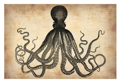 Vintage Octopus Poster by  NaxArt