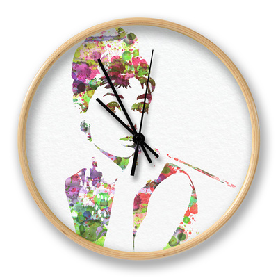 Audrey Hepburn 2 Clock by  NaxArt