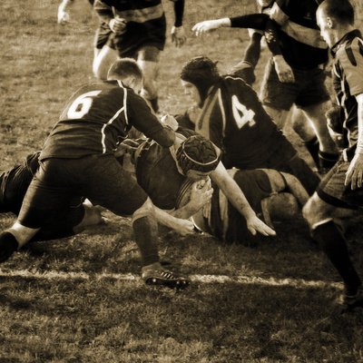 Rugby Game III Giclee Print by Pete Kelly