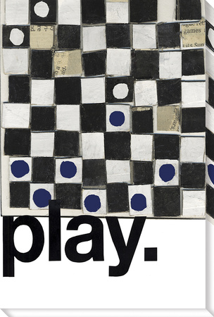 Chessboard Play Stretched Canvas Print by  KOCO