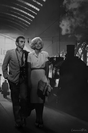 James Dean and Marilyn at the Station Posters by Chris Consani