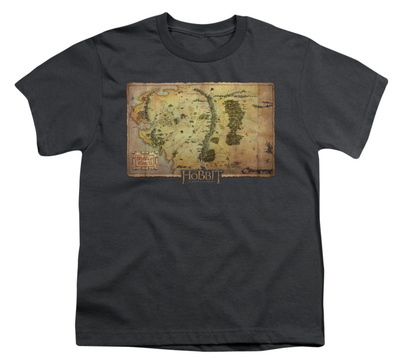 Youth: The Hobbit: An Unexpected Journey - Middle Earth Map T-shirts