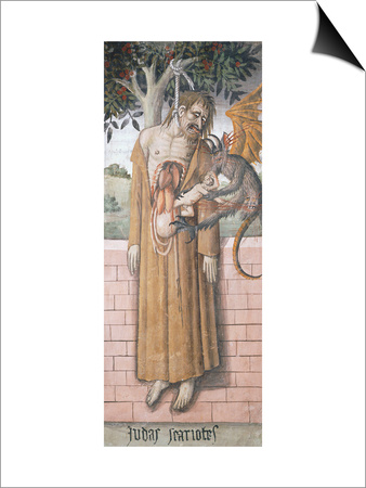 Judas Hanging, Scene from Christ's Passion, Fresco, 1492 Posters by Giovanni Canavesio