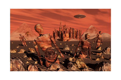 Abandoned Relics from an Advanced Martian Civilization Print
