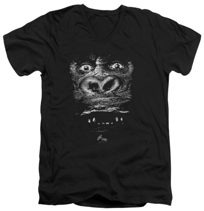 King Kong - Up Close V-Neck T-Shirt!