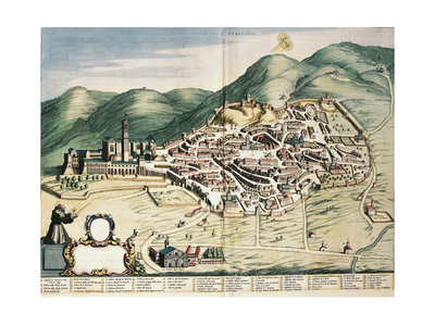 Map of Assisi from Theatrum Civitatum Et Admirandorum Italiae Giclee Print by Joan Blaeu