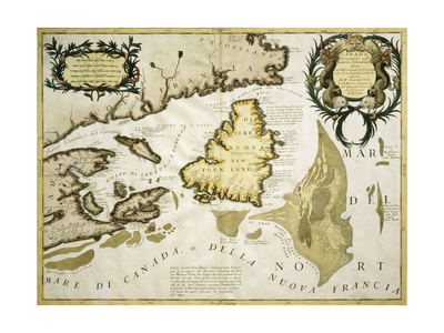 Map of Eastern Canada and Newfoundland, 1692 Giclee Print