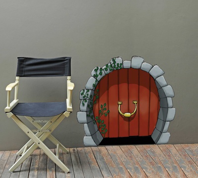 Round Elves Door Wall Decal