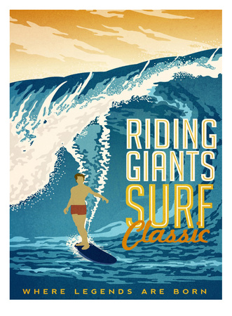 Riding Giants Poster by Matthew Schnepf