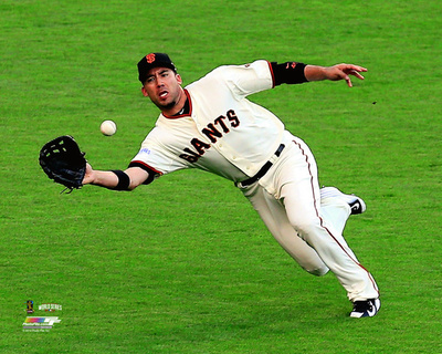 Travis Ishikawa Game 3 of the 2014 World Series Action Photo!