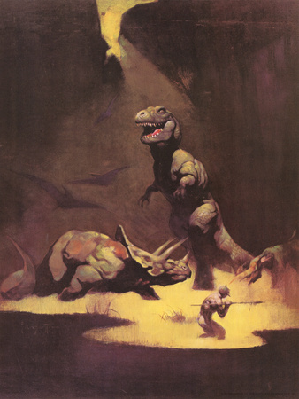 Dinosaurs Posters by Frank Frazetta