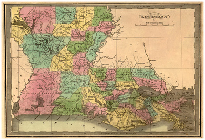 Louisiana - Panoramic Map Posters