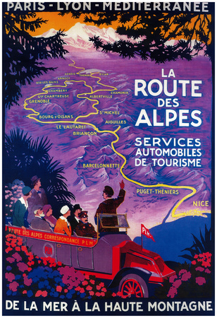 La Route Des Alpes Vintage Poster - Europe Prints