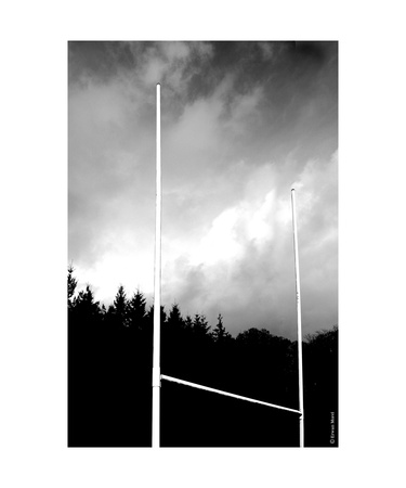 Wood Rugby Posts Photographic Print by Erwann Morel