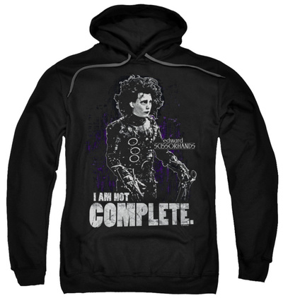 Hoodie: Edward Scissorhands - Not Complete Pullover Hoodie