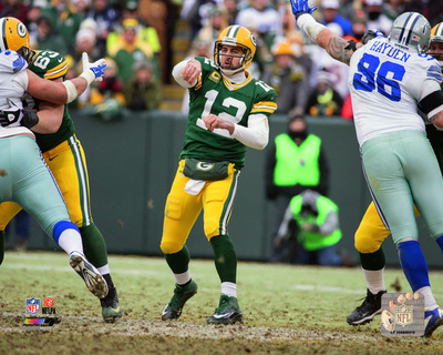 Aaron Rodgers 2014 Playoff Action Photo