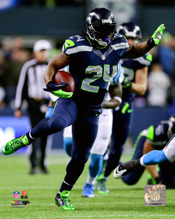 Marshawn Lynch 2014 Playoff Action Photo