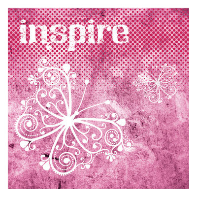 Pink Inspire Prints by Melody Hogan