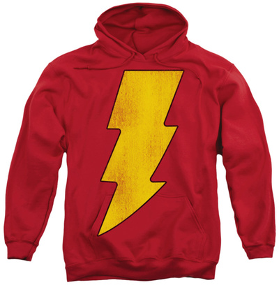 Hoodie: DC Comics - Shazam Logo Distressed Pullover Hoodie