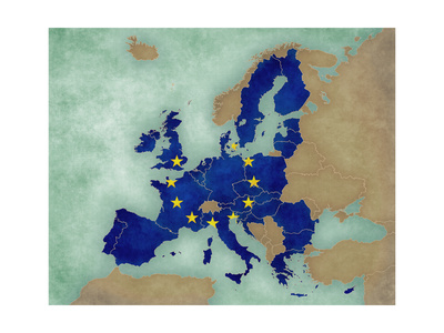 Map of Europe - European Union (Dark) Posters by  Tindo