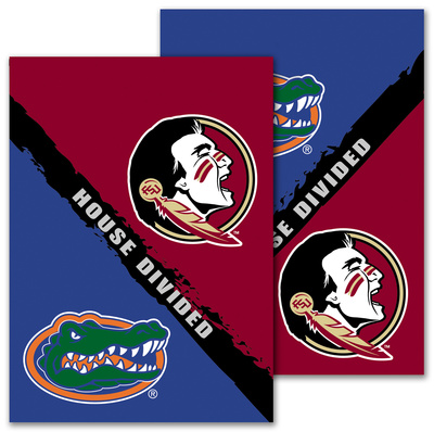 NCAA Florida - Florida St. 2-Sided House Divided Rivalry Garden Flag Flag