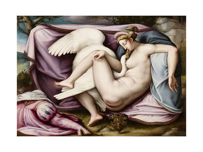 Leda and the Swan Giclee Print by  Michelangelo Buonarroti