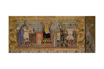 Åsmund in the King's Hall Giclee Print by Gerhard Munthe