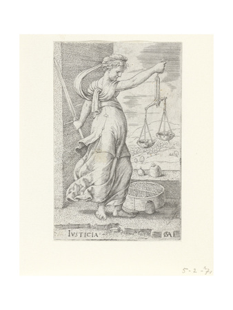 Justitia (Justice) Giclee Print by Cornelis Massys