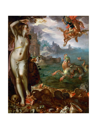 Perseus Freeing Andromeda Giclee Print by Joachim Wtewael