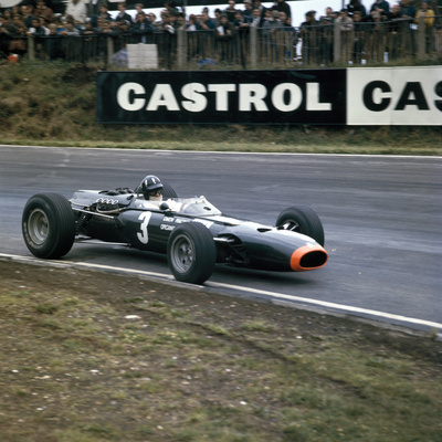 Graham Hill Racing a Brm P261, British Grand Prix, Brands Hatch, Kent, 1966 Photographic Print