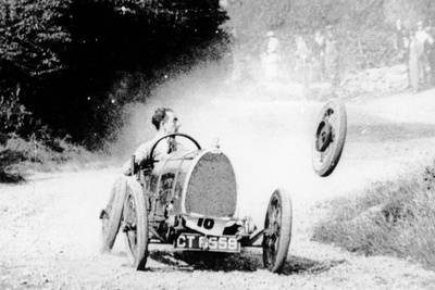 Raymond Mays' Bugatti Loses a Wheel, Early 1930s Photographic Print