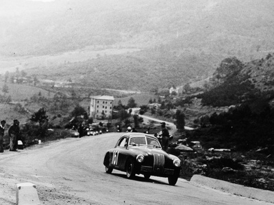 Fiat 1100S Berlinetta Competing in the Mille Miglia, Italy, 1947 Photographic Print