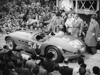 G Marzotto in a 4.1 Ferrari, Taking Part in the Mille Miglia, 1953 Photographic Print