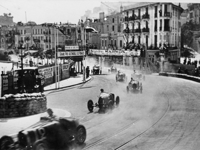 Action from the Monaco Grand Prix, 1929 Photographic Print