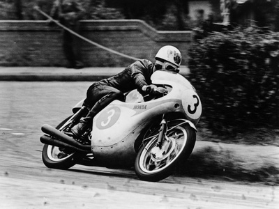 Bob Mcintyre on a Honda, Racing in the Isle of Man Junior Tt, 1961 Photographic Print
