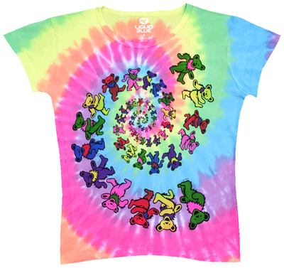 Ladies: Grateful Dead-Spiral Bears T-shirts