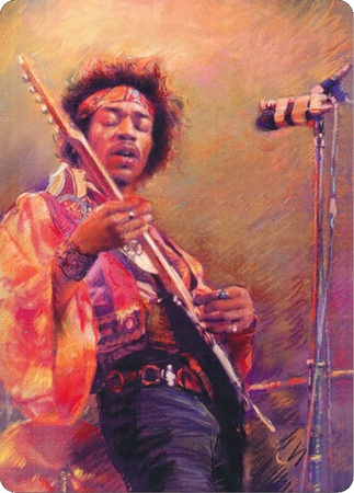 Hendrix Portrait Tin Sign