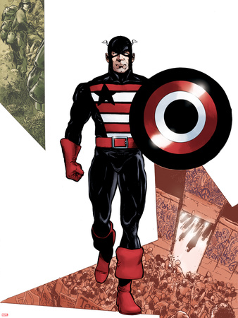Captain America Corps No.3 Cover: Captain America Walking with his Shield Plastic Sign by Phil Jimenez