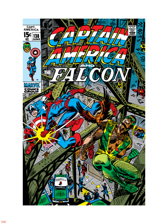 Captain America & The Falcon No.13 Cover: Captain America, Falcon and Spider-Man Plastic Sign by John Romita Sr.
