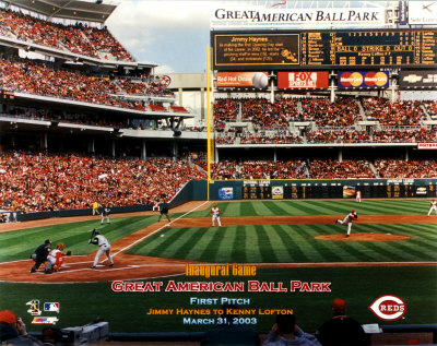 Great American Ballpark - First Pitch Photo