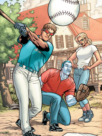Ultimate X-Men No.88 Group: Summers, Scott, Emma Frost and Colossus Plastic Sign by Yanick Paquette